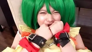 Japanese With Dyed Hair Sucking Cock